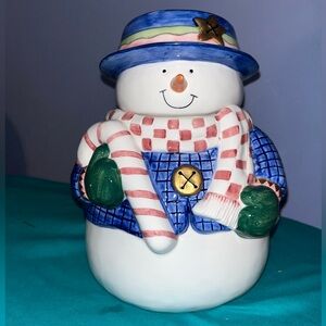 Vintage Snowman Cookie Jar